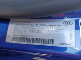 2017 Audi S7 Premium Plus with VIN WAUWFAFC0HN017974, listed as a Copart auction lot 79902564 with 90,609 mi miles and Salvage Title. Bid and sale history available at carsss.com. Image 15.