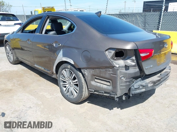 2014 Kia Cadenza Premium z VIN KNALN4D70E5152333, wystawiony jako IAAI lot #42047660 z przebiegiem 107 686 mil mil oraz . Historia ofert i sprzedaży dostępna na DreamBid. Obrazek 3.