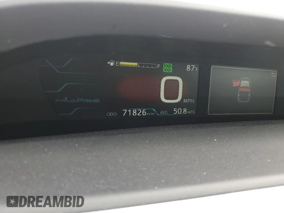 2017 Toyota Prius Plus with VIN JTDKARFP5H3043449, listed as a Copart auction lot 62057745 with 71,826 mi miles and Salvage title. Bid and sale history available at DreamBid. Image 9.