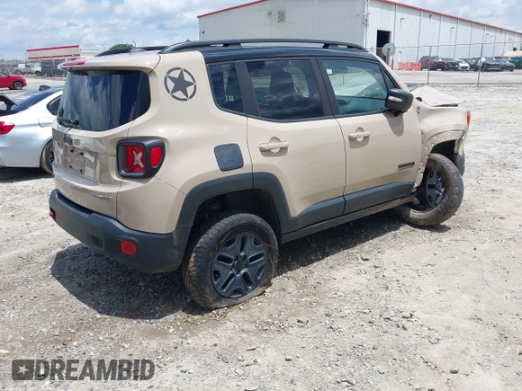 2017 Jeep Renegade Trailhawk with VIN ZACCJBCB5HPF70617, listed as a IAAI auction lot 42516113 with 66,187 mi miles and . Bid and sale history available at DreamBid. Image 4.