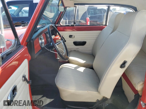 1968 Volkswagen Beetle with VIN 158568466, listed as a Copart auction lot 74978484 with 51,303 mi miles and Salvage Title. Bid and sale history available at DreamBid. Image 7.