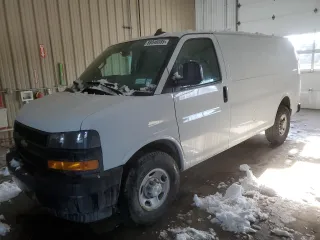 2020 Chevrolet Express Cargo Van with VIN 1GCWGAFGXL1257519, listed as a Copart auction lot 88048085 with 101,823 mi miles and Clean Title. Bid and sale history available at carsss.com. Image 1.