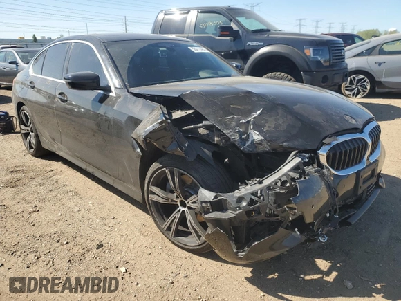 2019 BMW 3 Series 330i xDrive with VIN WBA5R7C56KAJ79537, listed as a Copart auction lot 56411495 with 72,243 mi miles and Salvage title. Bid and sale history available at DreamBid. Image 4.