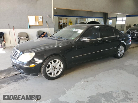 2002 Mercedes-Benz S-Class 4.3L with VIN WDBNG70J42A312708, listed as a Copart auction lot 76772414 with 194,656 mi miles and Clean Title. Bid and sale history available at carsss.com. Image 1.