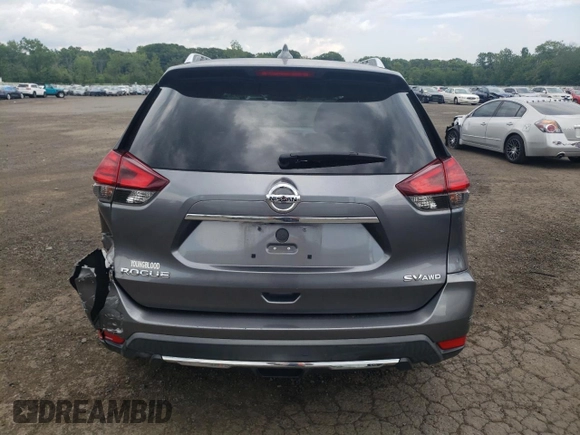 2017 Nissan Rogue SV with VIN KNMAT2MV4HP616669, listed as a Copart auction lot 62402375 with 60,196 mi miles and Salvage title. Bid and sale history available at DreamBid. Image 6.