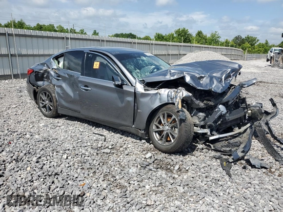 2017 Infiniti Q50 Signature Edition with VIN JN1EV7AP6HM741126, listed as a Copart auction lot 56382825 with 158,579 mi miles and Salvage title. Bid and sale history available at DreamBid. Image 4.