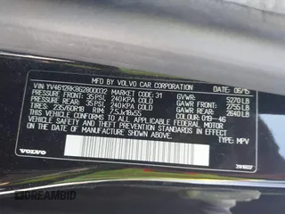 2016 Volvo XC60 T5 Premier with VIN YV4612RK8G2800032, listed as a IAAI auction lot 42173789 with 107,561 mi miles. Bid and sale history available at carsss.com. Image 9.
