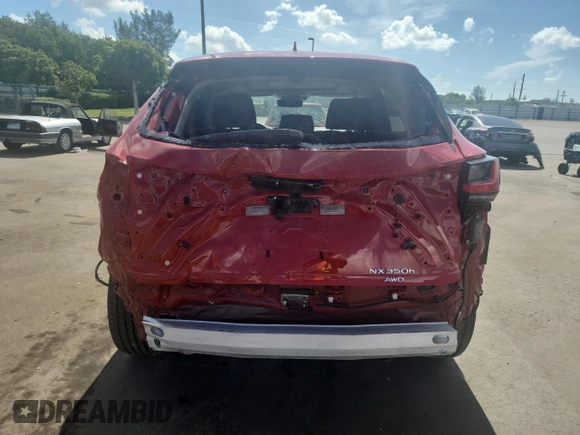 2025 Lexus NX 350h Luxury with VIN 2T2HKCEZ5SC032842, listed as a Copart auction lot 67185635 with 8,429 mi miles and Salvage title. Bid and sale history available at DreamBid. Image 6.