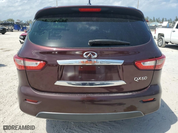 2015 Infiniti QX60 with VIN 5N1AL0MN8FC501626, listed as a Copart auction lot 51899055 with 136,174 mi miles and Salvage Title. Bid and sale history available at carsss.com. Image 6.
