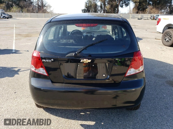 2008 Chevrolet Aveo LS with VIN KL1TD66658B048780, listed as a Copart auction lot 88987715 with 51 mi miles and Salvage Title. Bid and sale history available at DreamBid. Image 6.