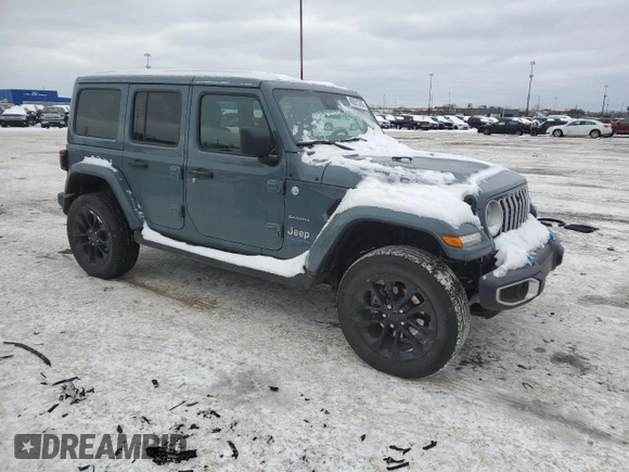 2024 Jeep Wrangler Sahara with VIN 1C4RJXP67RW229289, listed as a Copart auction lot 45551245 with 17,190 mi miles and Clean Title. Bid and sale history available at DreamBid. Image 4.