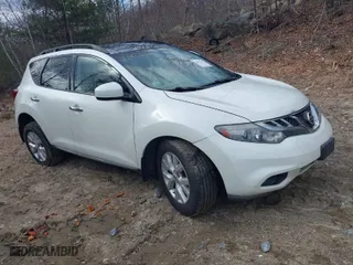 2011 Nissan Murano SV with VIN JN8AZ1MW9BW162454, listed as a IAAI auction lot 41892202 with 152,286 mi miles. Bid and sale history available at carsss.com. Image 1.
