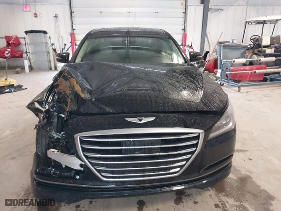 2015 Hyundai Genesis 3.8L with VIN KMHGN4JE1FU012186, listed as a IAAI auction lot 41753637 with 91,241 mi miles. Bid and sale history available at carsss.com. Image 12.