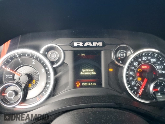 2020 Ram 1500 Big Horn with VIN 1C6SRFFMXLN298552, listed as a Copart auction lot 86169844 with 130,317 mi miles and Non Repairable. Bid and sale history available at carsss.com. Image 9.