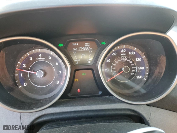 2013 Hyundai Elantra GLS PZEV with VIN 5NPDH4AE1DH443696, listed as a Copart auction lot 75536274 with 174,892 mi miles and Salvage Title. Bid and sale history available at carsss.com. Image 9.