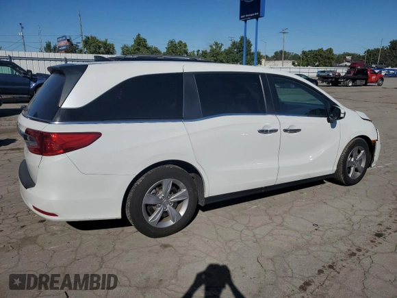 2020 Honda Odyssey EX-L with VIN 5FNRL6H76LB060793, listed as a Copart auction lot 74463794 with Not Provided miles and Salvage Title. Bid and sale history available at carsss.com. Image 3.