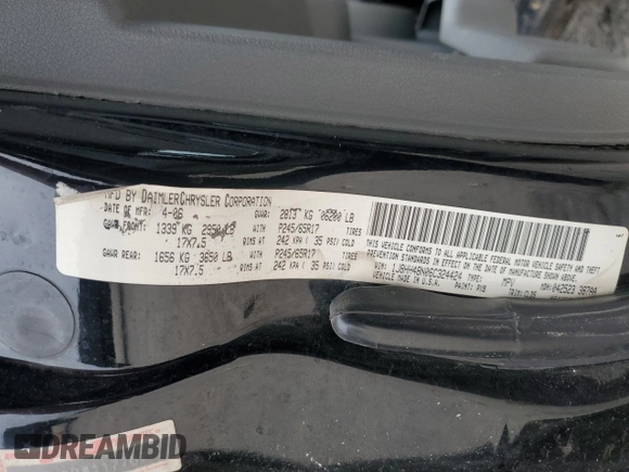 2006 Jeep Commander with VIN 1J8HH48N06C324424, listed as a Copart auction lot 89406105 with 207,170 mi miles and Salvage Title. Bid and sale history available at carsss.com. Image 13.