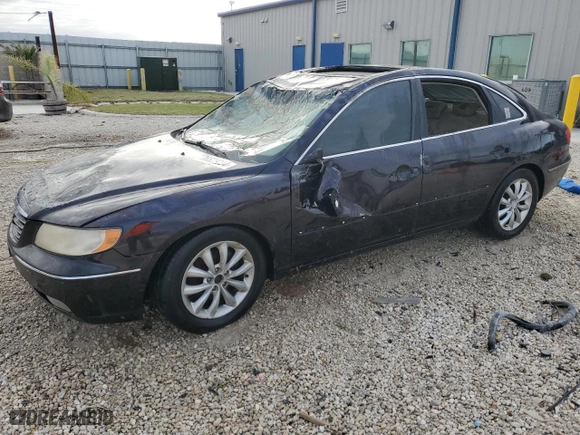 2007 Hyundai Azera SE with VIN KMHFC46F87A188870, listed as a Copart auction lot 76523004 with 0 mi miles and Non Repairable. Bid and sale history available at carsss.com. Image 1.