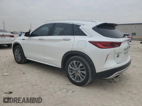 2023 Infiniti QX50 Luxe with VIN 3PCAJ5BA8PF121360, listed as a Copart auction lot 42991135 with 16,340 mi miles and Salvage title. Bid and sale history available at DreamBid. Image 2.
