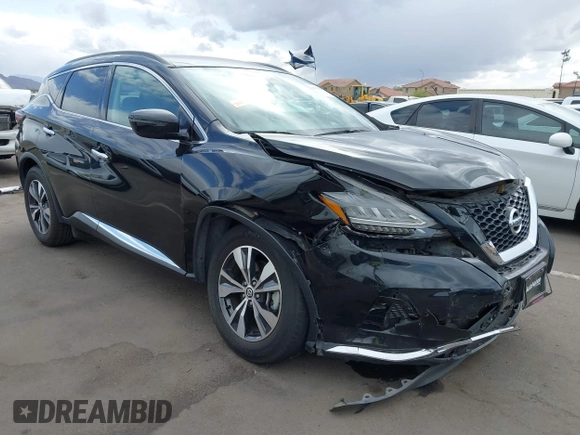 2021 Nissan Murano SV z VIN 5N1AZ2BJ0MC141713, wystawiony jako IAAI lot #41922556 z przebiegiem 77 092 mil mil oraz . Historia ofert i sprzedaży dostępna na DreamBid. Obrazek 1.