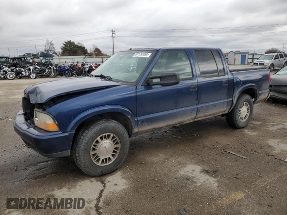 2001 GMC Sonoma SLS with VIN 1GTDT13W21K184331, listed as a Copart auction lot 81176184 with 162,506 mi miles and Salvage Title. Bid and sale history available at carsss.com. Image 1.