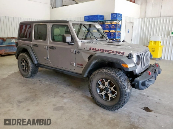 2018 Jeep Wrangler Unlimited Rubicon z VIN 1C4HJXFG5JW111896, wystawiony jako Copart lot #65800475 z przebiegiem Nie podano mil oraz Szkoda całkowita • Salvage title. Historia ofert i sprzedaży dostępna na DreamBid. Obrazek 4.