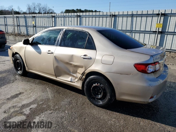 2011 Toyota Corolla L with VIN JTDBU4EE7B9135662, listed as a Copart auction lot 48687015 with 206,102 mi miles and Salvage Title. Bid and sale history available at carsss.com. Image 2.