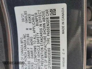 2022 Honda Civic Sport z VIN 2HGFE2F5XNH536369, wystawiony jako Copart lot #51066395 z przebiegiem 37 338 mil mil oraz Szkoda całkowita • Salvage title. Historia ofert i sprzedaży dostępna na DreamBid. Obrazek 13.