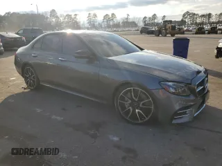 2018 Mercedes-Benz E-Class AMG E 43 with VIN WDDZF6EB0JA480965, listed as a Copart auction lot 44770455 with 48,370 mi miles and Salvage Title. Bid and sale history available at carsss.com. Image 4.