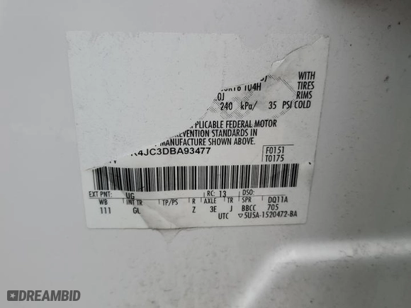 2013 Ford Edge SEL with VIN 2FMDK4JC3DBA93477, listed as a Copart auction lot 83619474 with 167,216 mi miles and Salvage Title. Bid and sale history available at carsss.com. Image 14.