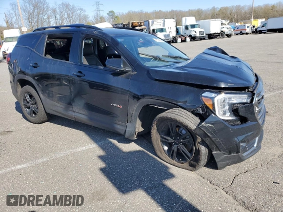 2023 GMC Terrain AT4 with VIN 3GKALYEG7PL246044, listed as a Copart auction lot 53445975 with 43,246 mi miles and Non repairable. Bid and sale history available at DreamBid. Image 4.