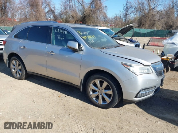2014 Acura MDX Advance with VIN 5FRYD4H87EB038972, listed as a IAAI auction lot 41838819 with 145,587 mi miles and . Bid and sale history available at DreamBid. Image 1.