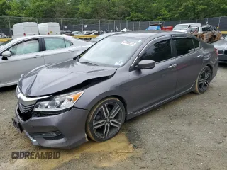 2016 Honda Accord Sport with VIN 1HGCR2F55GA116883, listed as a Copart auction lot 57898515 with 233,007 mi miles and Salvage title. Bid and sale history available at DreamBid. Image 1.