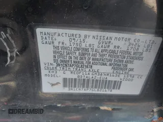 2016 Nissan Versa S Plus with VIN 3N1CN7AP7GL821678, listed as a IAAI auction lot 42217743 with 72,986 mi miles and . Bid and sale history available at DreamBid. Image 9.