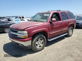 2005 Chevrolet Tahoe LS z VIN 1GNEK13T25J173684, wystawiony jako Copart lot #57632455 z przebiegiem 166 509 mil mil oraz Szkoda całkowita • Salvage title. Historia ofert i sprzedaży dostępna na DreamBid. Obrazek 1.