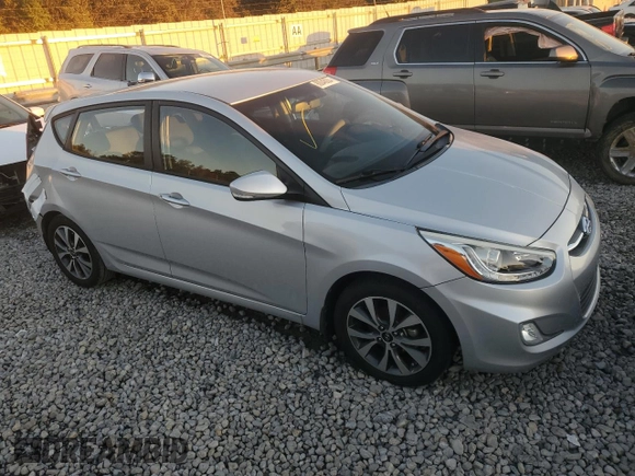 2015 Hyundai Accent Sport with VIN KMHCU5AEXFU233647, listed as a Copart auction lot 80048004 with 90,875 mi miles and Salvage Title. Bid and sale history available at carsss.com. Image 4.