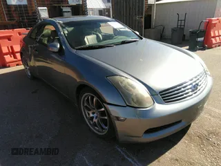 2005 Infiniti G35 Coupe with VIN JNKCV54EX5M411406, listed as a IAAI auction lot 41889543 with 1 mi miles. Bid and sale history available at carsss.com. Image 1.