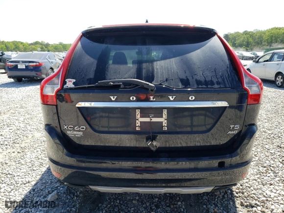 2016 Volvo XC60 T5 Premier with VIN YV4612RK7G2782235, listed as a Copart auction lot 52254425 with 186,396 mi miles and Clean Title. Bid and sale history available at carsss.com. Image 6.