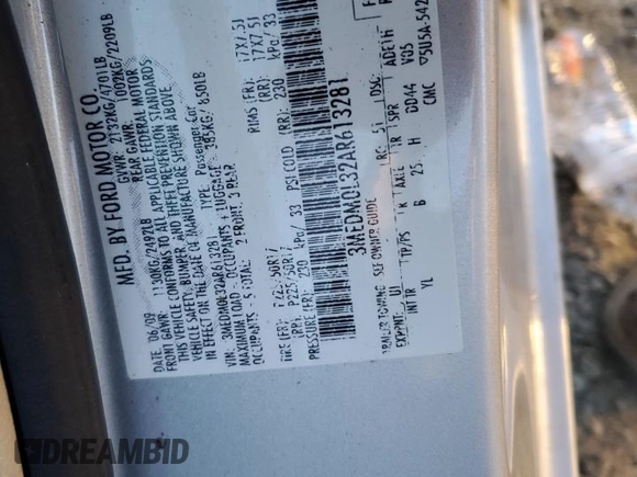 2010 Mercury Milan Hybrid with VIN 3MEDM0L32AR613281, listed as a Copart auction lot 87482914 with 143,812 mi miles and Salvage Title. Bid and sale history available at carsss.com. Image 13.