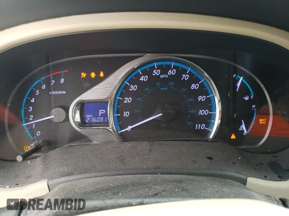 2014 Toyota Sienna XLE with VIN 5TDYK3DC2ES510647, listed as a Copart auction lot 54488845 with 216,091 mi miles and Salvage Title. Bid and sale history available at DreamBid. Image 9.