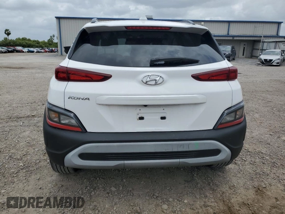 2023 Hyundai Kona SEL with VIN KM8K62AB0PU979875, listed as a Copart auction lot 54411375 with 8,040 mi miles and Salvage Title. Bid and sale history available at DreamBid. Image 6.