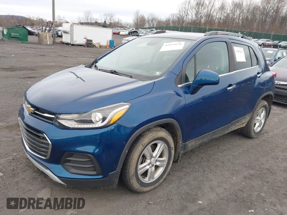 2019 Chevrolet Trax LT with VIN 3GNCJPSB8KL305731, listed as a IAAI auction lot 41953636 with 99,983 mi miles. Bid and sale history available at carsss.com. Image 2.