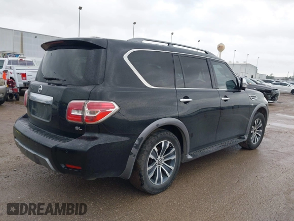 2020 Nissan Armada SL with VIN JN8AY2ND4L9107593, listed as a IAAI auction lot 41538490 with 185,607 mi miles. Bid and sale history available at carsss.com. Image 4.
