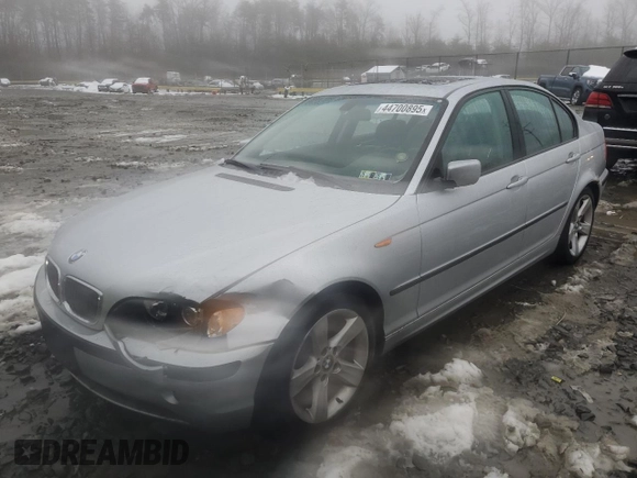 2004 BMW 3 Series 325i with VIN WBAET37464NH04736, listed as a Copart auction lot 44700895 with 219,460 mi miles and Salvage Title. Bid and sale history available at carsss.com. Image 1.