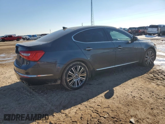 2014 Kia Cadenza Limited with VIN KNALN4D76E5121409, listed as a Copart auction lot 88154835 with 130,742 mi miles and Clean Title. Bid and sale history available at carsss.com. Image 3.