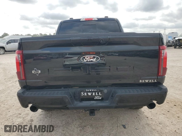 2024 Ford F-150 XLT with VIN 1FTFW3L85RFA04020, listed as a Copart auction lot 55082065 with 8,641 mi miles and Salvage Title. Bid and sale history available at carsss.com. Image 6.