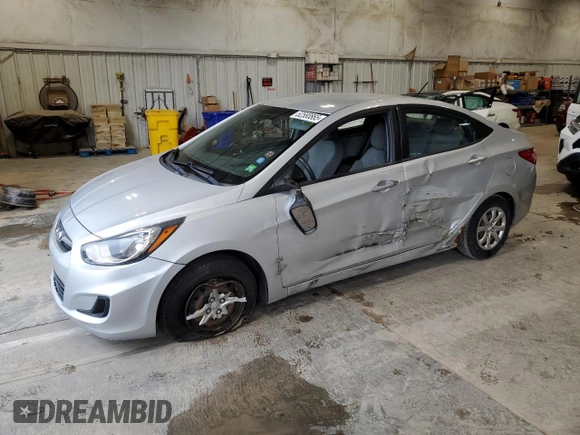 2014 Hyundai Accent GLS with VIN KMHCT4AE1EU675132, listed as a Copart auction lot 52580865 with 109,052 mi miles and Non Repairable. Bid and sale history available at carsss.com. Image 1.