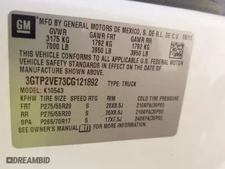 2012 GMC Sierra 1500 SLE with VIN 3GTP2VE73CG121892, listed as a IAAI auction lot 42028459 with 202,598 mi miles. Bid and sale history available at carsss.com. Image 9.