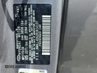 2024 Hyundai Elantra SE с VIN KMHLL4DG2RU814137, выставлен на аукционе Copart как лот 55180265 с пробегом 7 080 миль миль и Списание • Salvage title. История ставок и продаж доступна на DreamBid. Изображение 13.