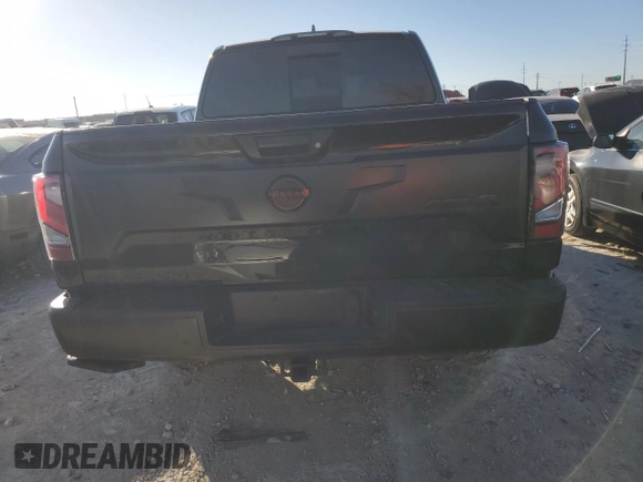 2024 Nissan Titan Pro-4X with VIN 1N6AA1ED5RN101017, listed as a Copart auction lot 43777785 with 30,489 mi miles and Salvage title. Bid and sale history available at DreamBid. Image 6.